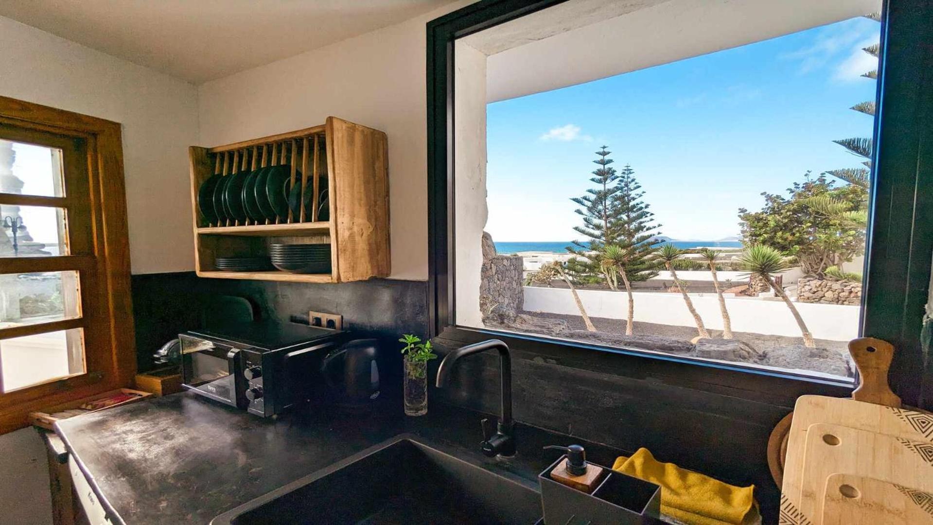 Bungalow Allende Famara Con Piscina Privada Y Ac Bagian luar foto
